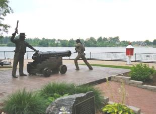 Navy Yard Park 10.5 Acre park overlooks the waterfront and is lined with beautiful flower arrangements, as well as statues and plaques commemorating the short, but important history